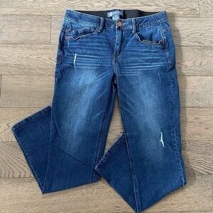 Democracy “Ab” Solution Distressed Straight Leg Jeans